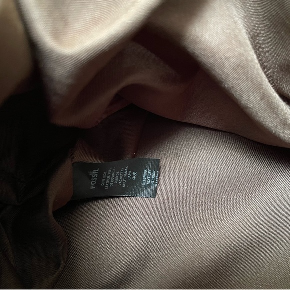 ❌SOLD❌ Fossil Brown Leather Weekender/Duffle Wide-Mouth Unisex Bag - Picture 10 of 10